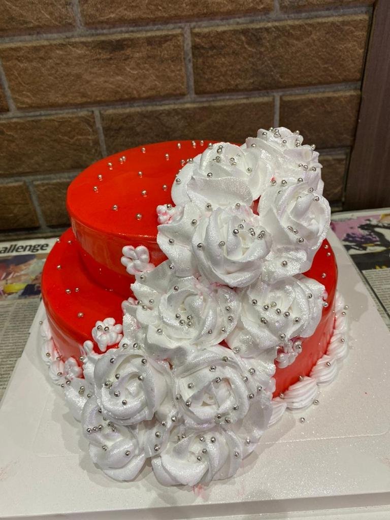 Two Tier Jelly Pineapple Cake