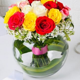 Mix Roses Bowl Arrangement