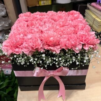 Pink Carnations Box Arrangement