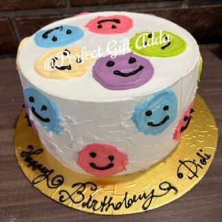 Colourful Smiley Cake