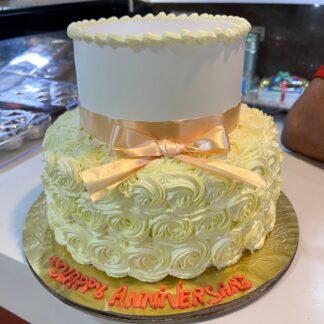Two Tier Butterscotch Cake