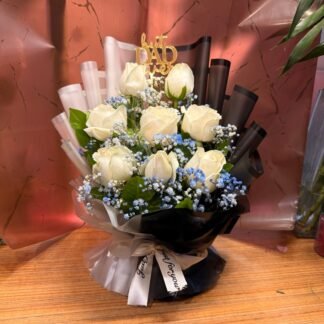 White Roses Premium Bouquet