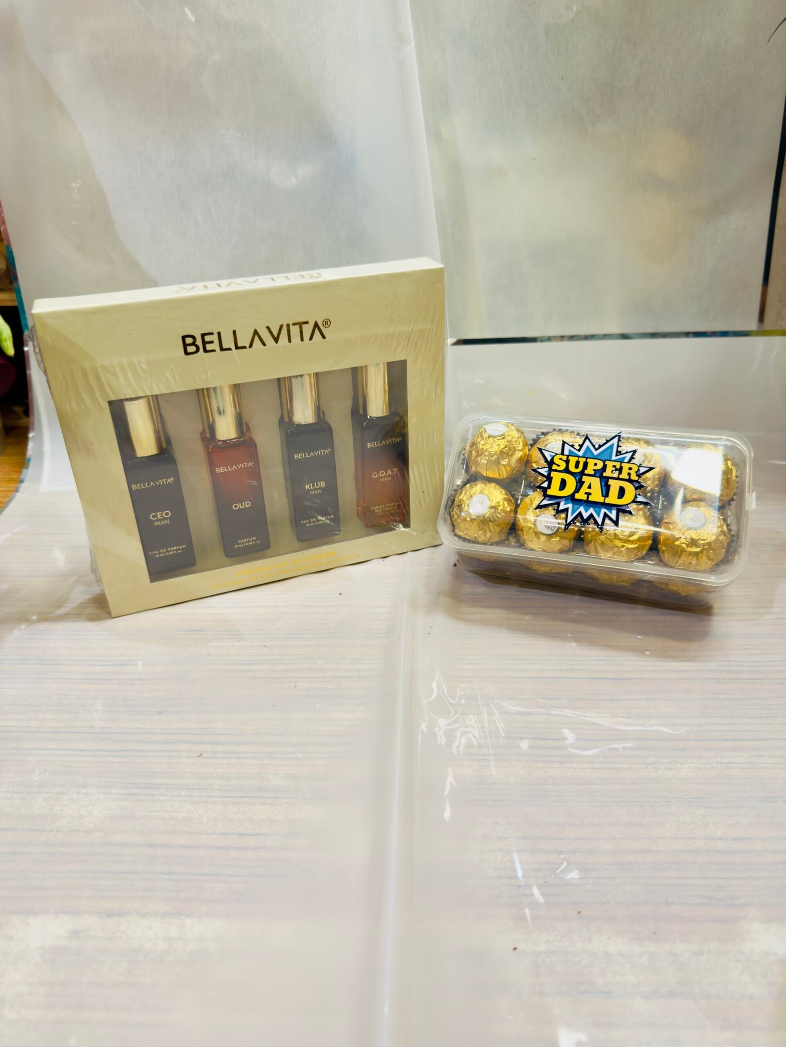 Man Perfume Set With Customize Ferrero Box