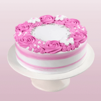 White & Pink Pineapple Cake-Half Kg