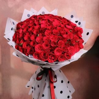 Poore 100 Roses Wala Bouquet-By PGA