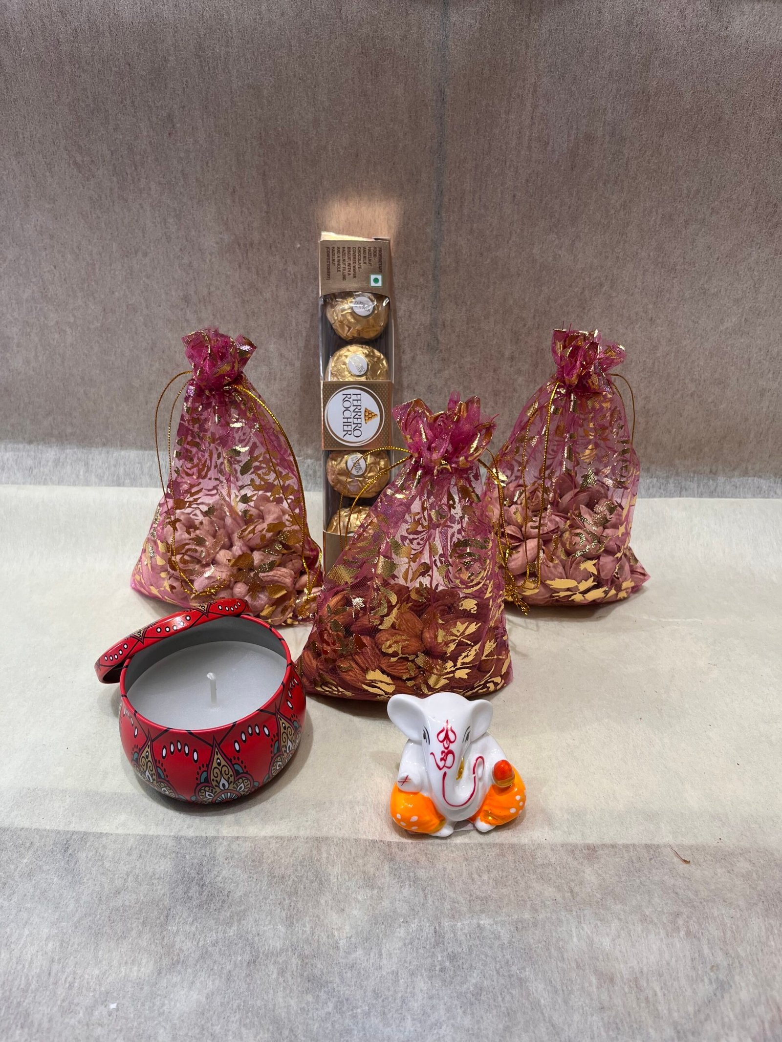 Dry Fruits Ganesha Ji Idol Candles n Rochers