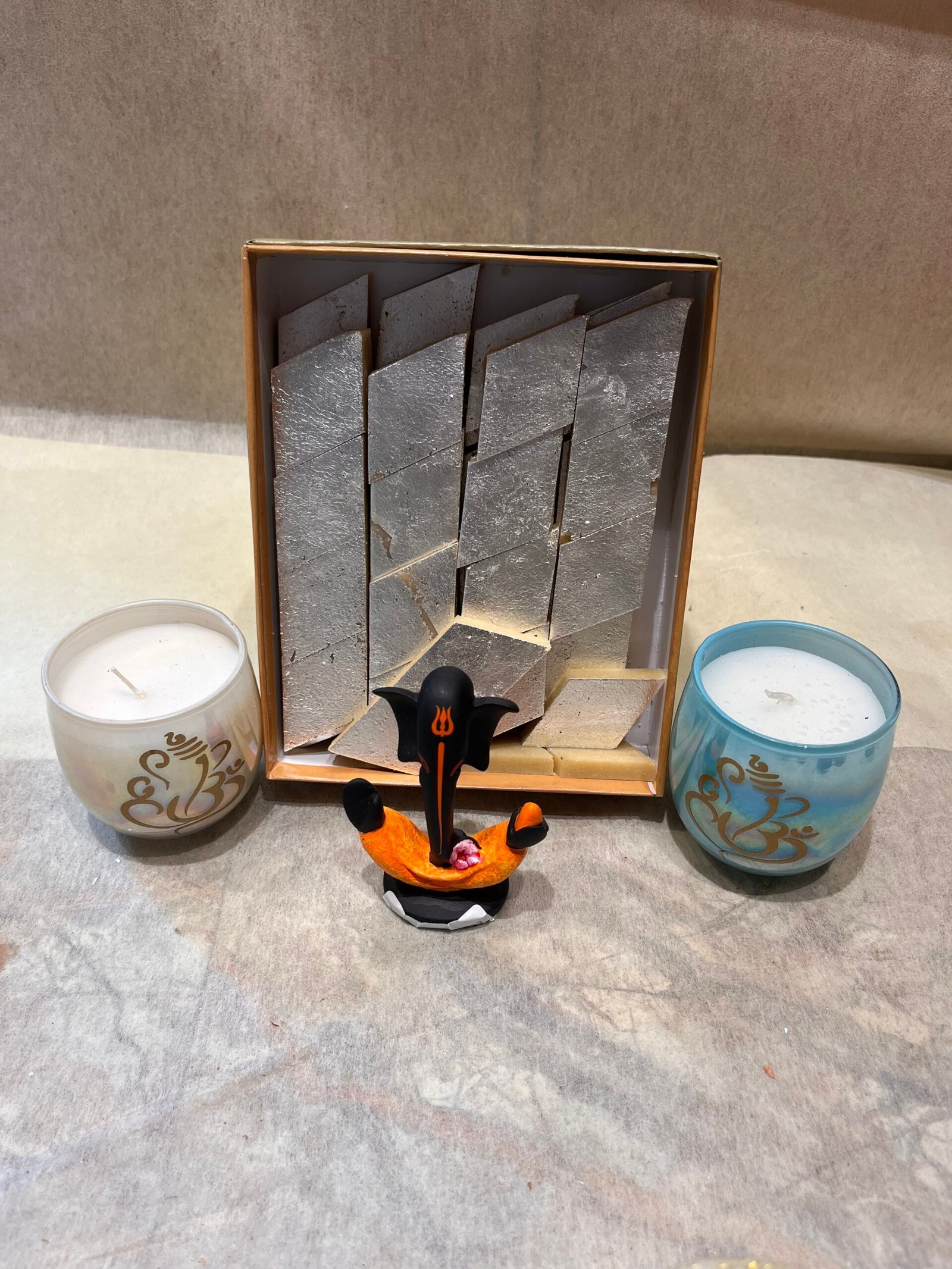 Kaju Barfi-Scented Candles-Ganesha ji Idol
