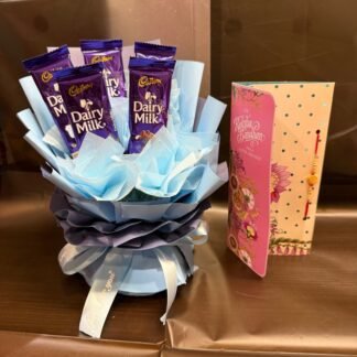 Single Rakhi With Dairy-milk Bouquet