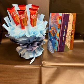 Rakhi Set With Kitkat Bouquet