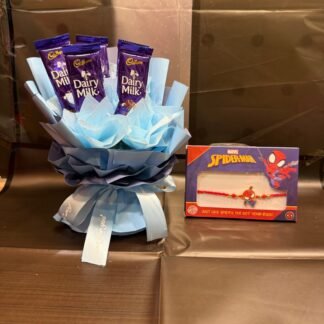 Single Kids Rakhi With Kitkat Bouquet