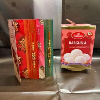 Beautiful Two Rakhi Set With Sweets