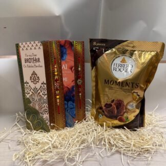 Two Rakhi Set With Moments Pack