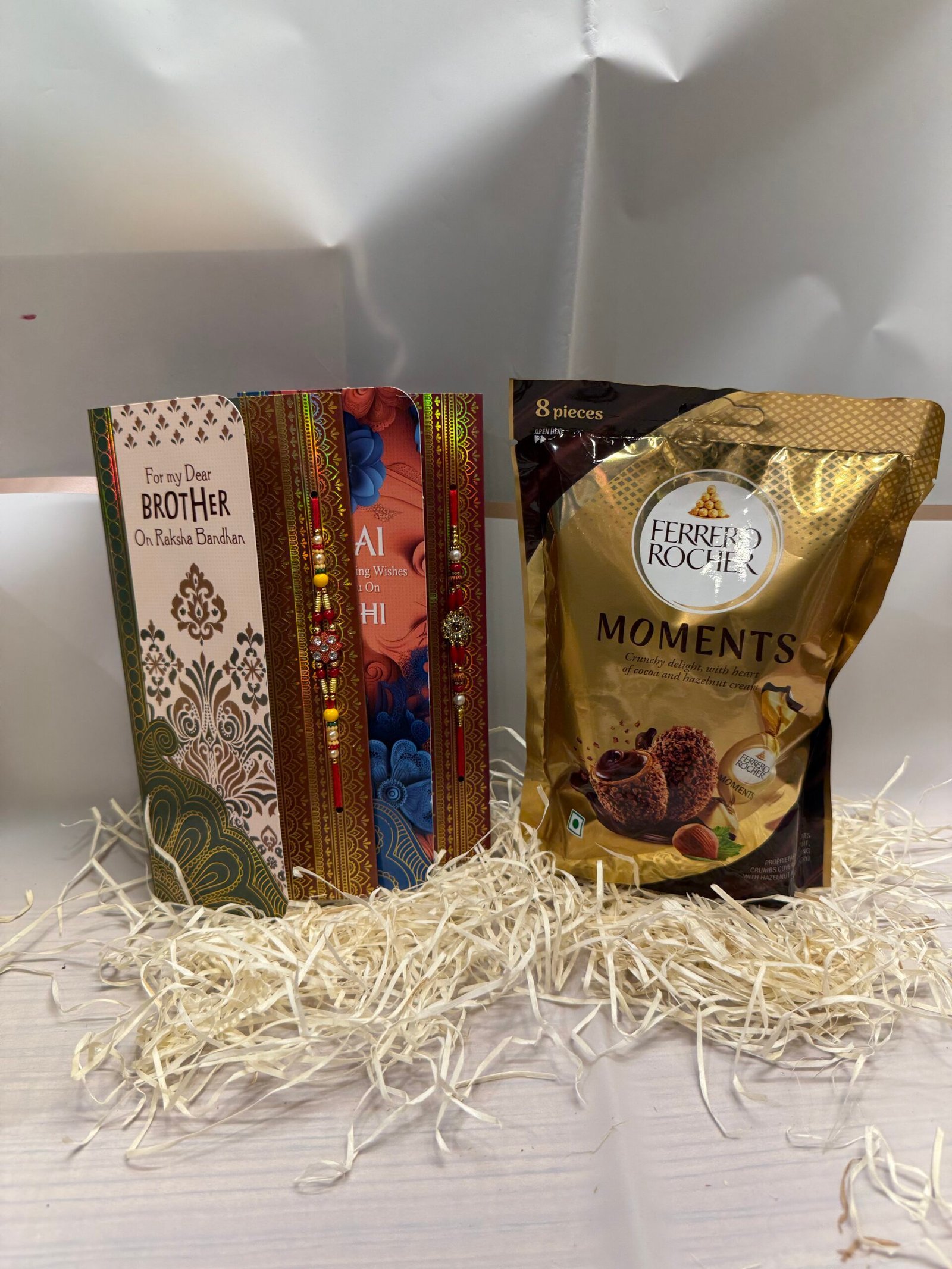 Two Rakhi Set With Moments Pack