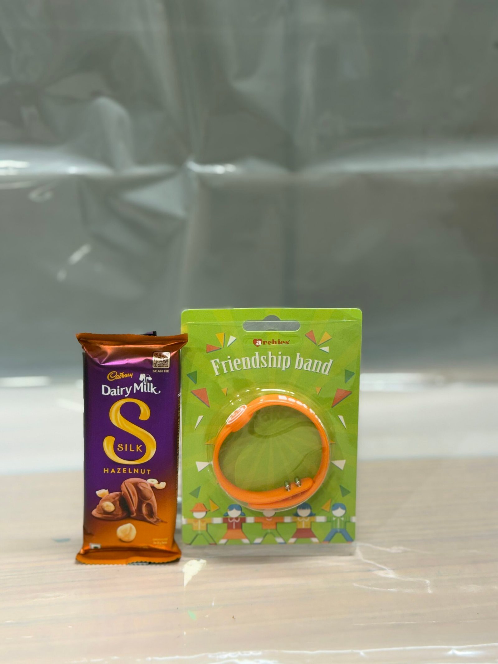 Silk Hazelnut With Orange friendship Band