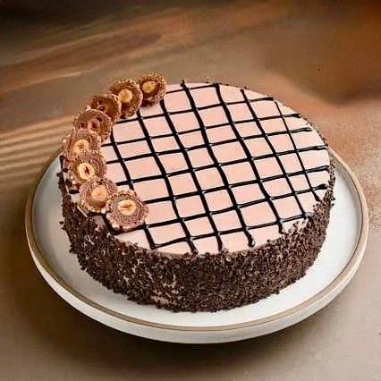 Ferrero Topping Chocolate Cake-Half Kg