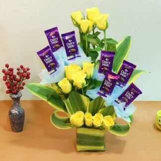 Yellow Charm With Dairy-milk Combo