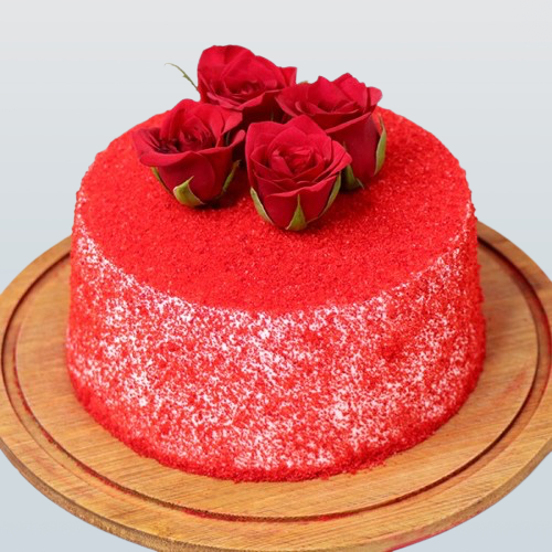Valetine's Red Velvet Rosy Cake-Half kg