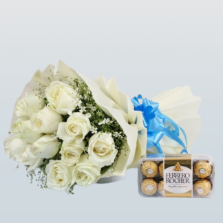 White Roses N Rochers Box