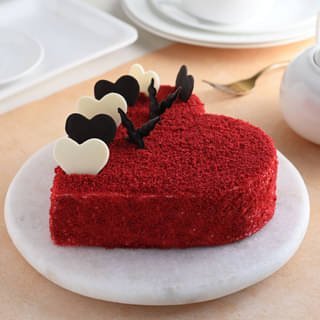 Valentine's Heart Red Velvet Cake-Half Kg