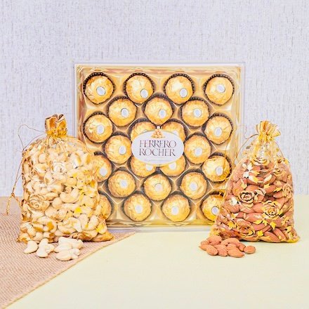 Cashew-Almonds-Ferrero Rocher Combo