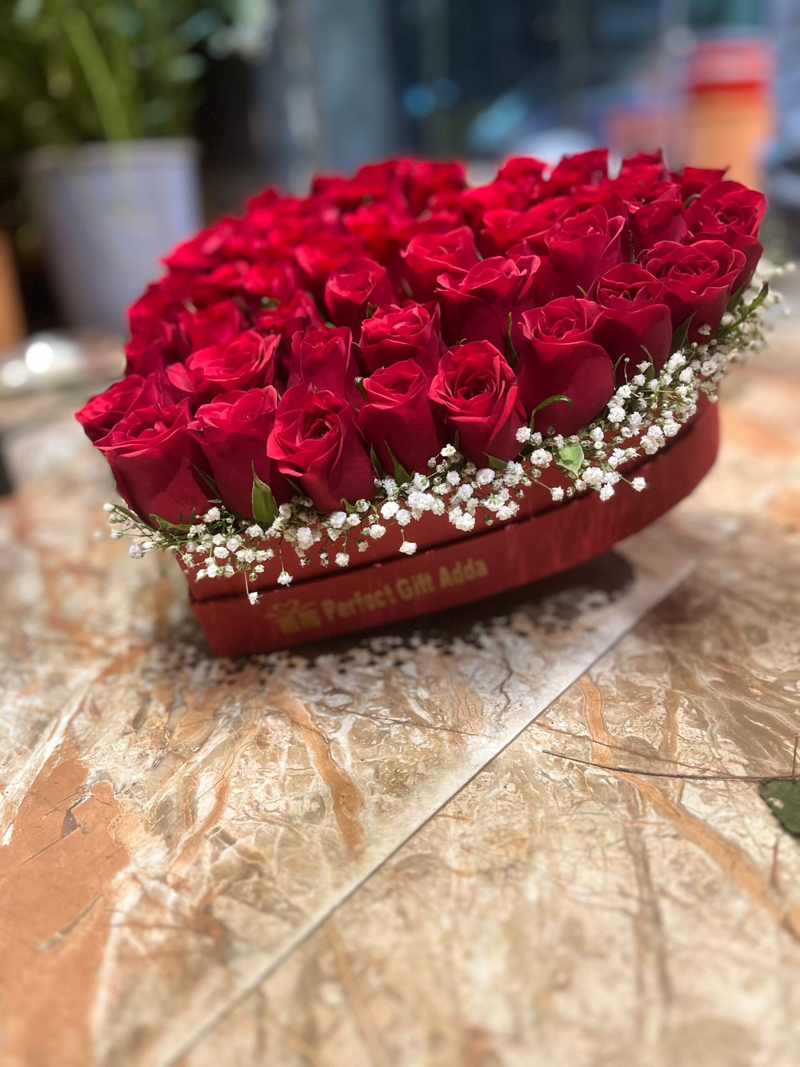Heart shape Roses Box