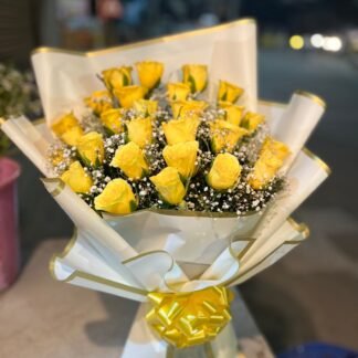 Joyful Vibes Yellow Roses Bouquet