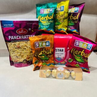 Gulal Set-Namkeen-Chocolates Pack