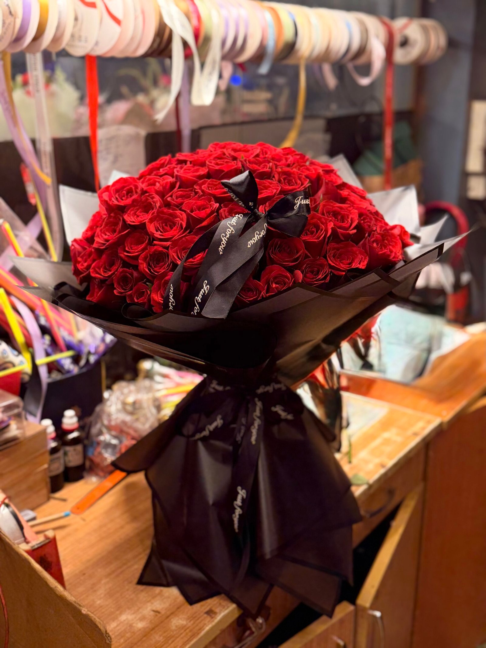 Premium 100 Red Roses Bouquet-By PGA