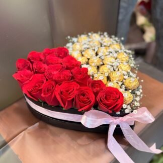 Red Roses N Ferrero Rocher Delight