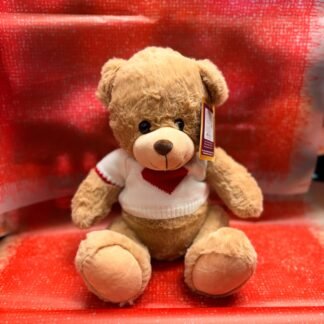 Brown Teddy Bear in Red T-Shirt
