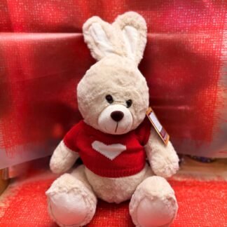 White Bunny in Heart T-Shirt