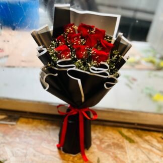 Dashing Red Roses Premium Bouquet-By PGA