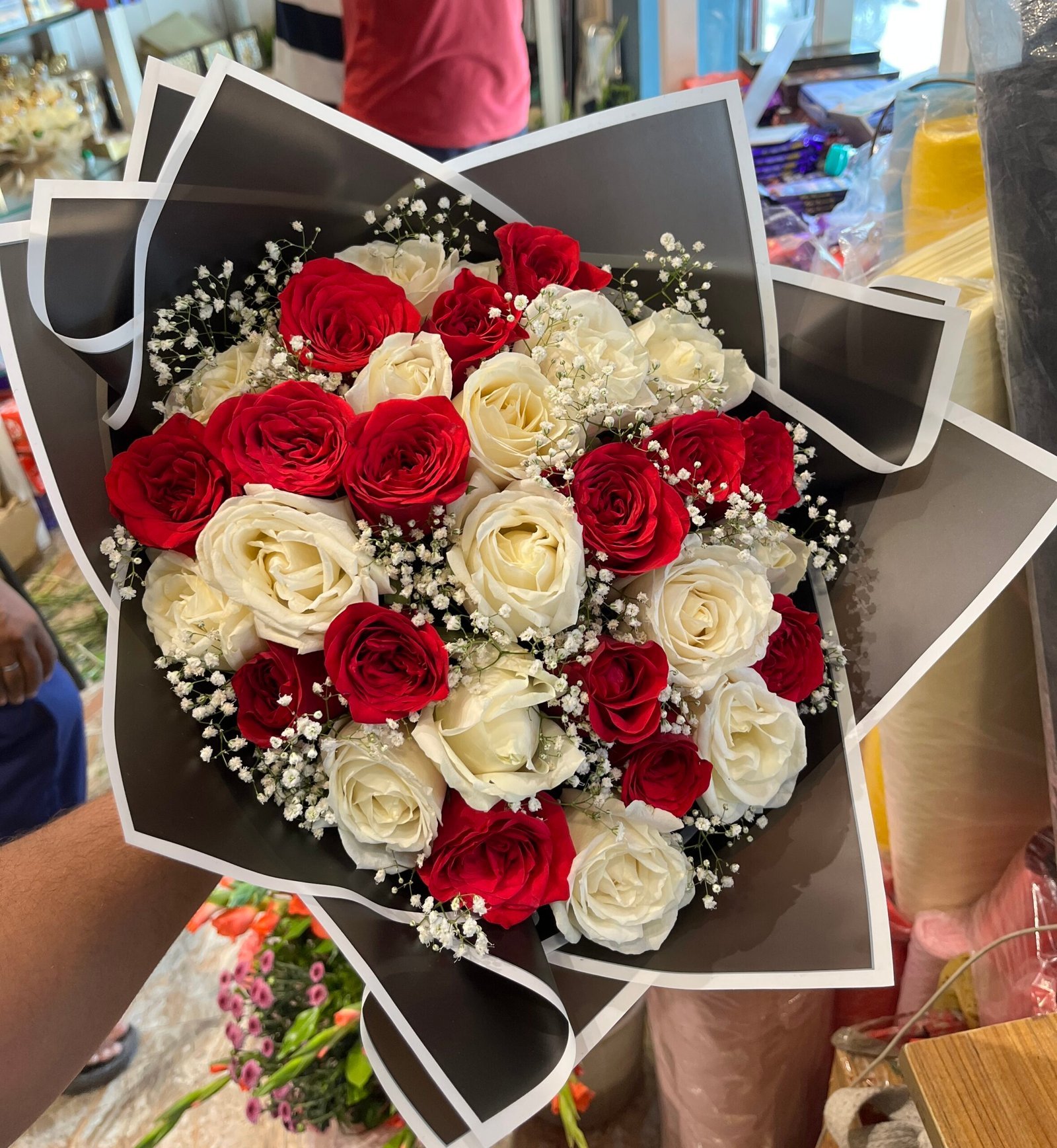 Premium White & Red Roses Beauty-By PGA