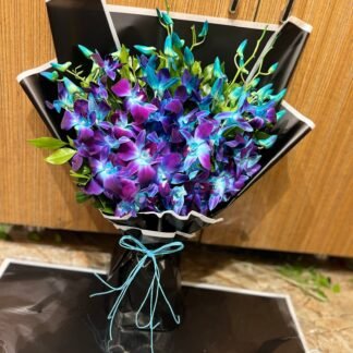 Premium 8 Blue Orchid Bouquet-By PGA