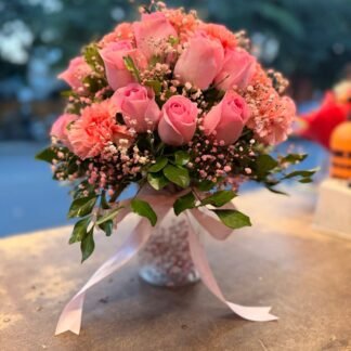 Magical Rose & Carnation Vase Arrangement