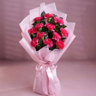 Luxurious Pink Carnations Bouquet