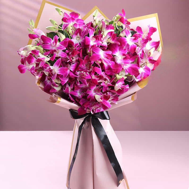 Premium Purple Orchids Bouquet