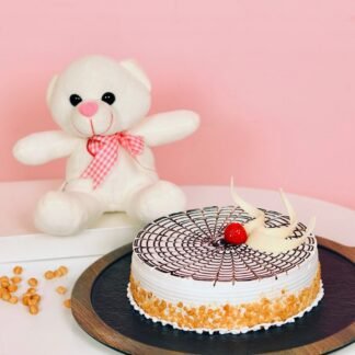 Teddy with Butterscotch Cake
