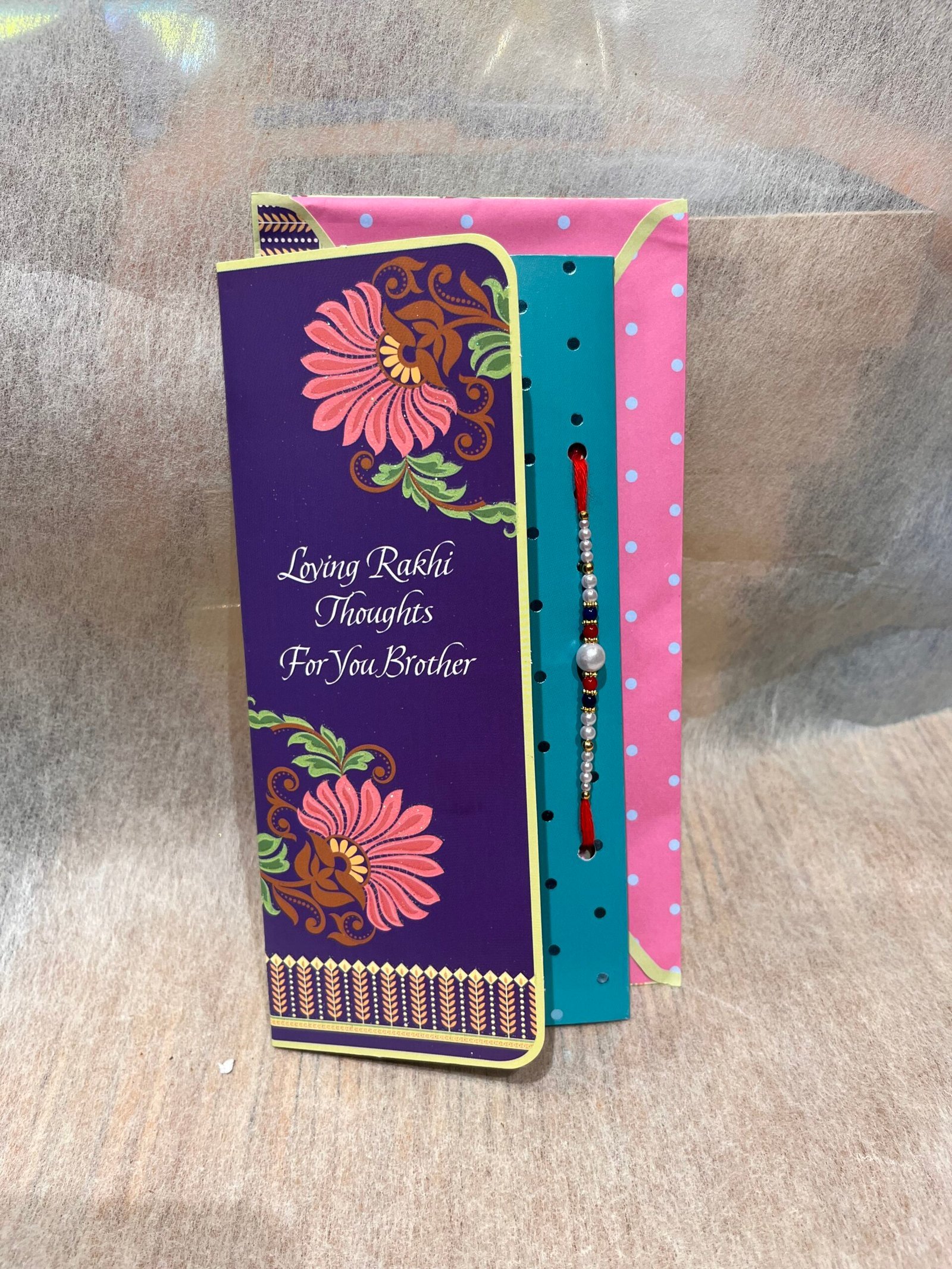 Rakhi Set With 2 Silk Chocolates - Image 2