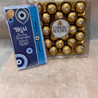 Single Rakhi With Ferrero Rocher Pack