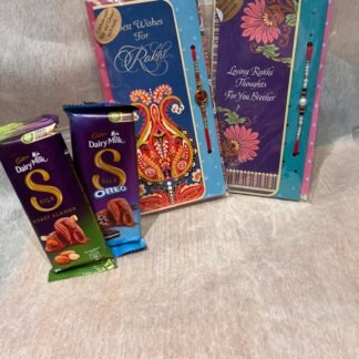 Rakhi Set With 2 Silk Chocolates