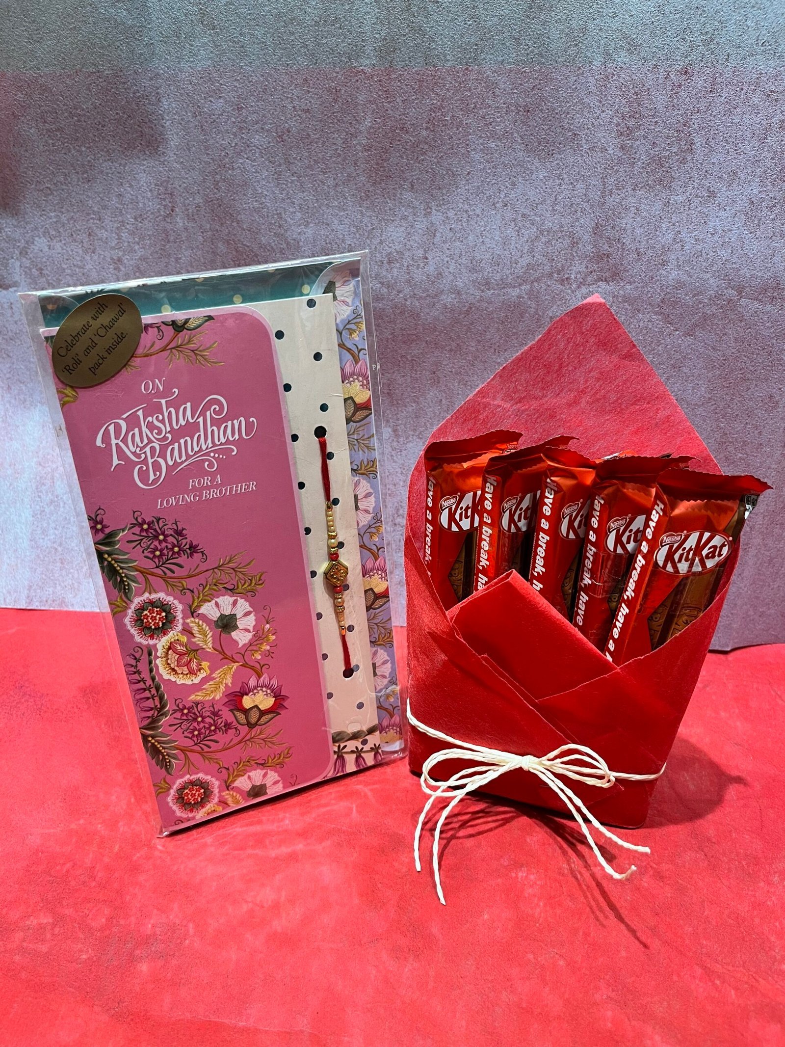 Single Rakhi & Kitkat Chocolates