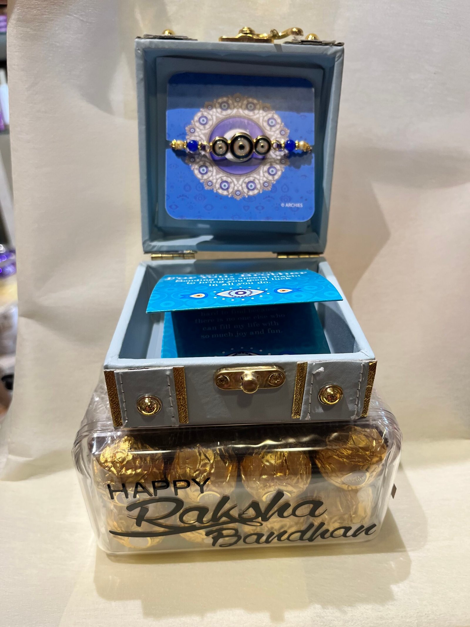 Evil Eye Rakhi Gift Box N Customise Ferrero Box