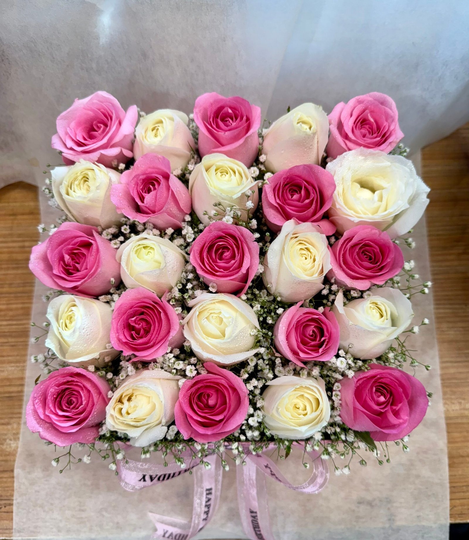 Pink & White Roses Box-By PGA - Image 2