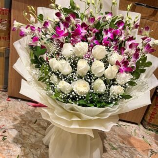 Beautiful Orchids & Roses Bouquet
