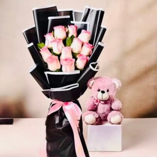 Premium Bouquet With Teddy