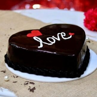 Romantic Heart Shape Chocolate Cake