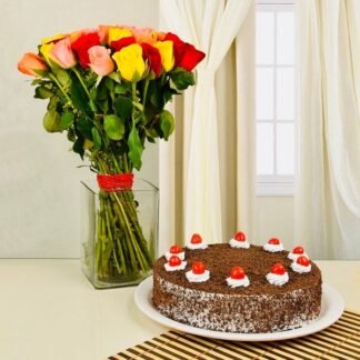 Mix Roses & Black-forest Cake