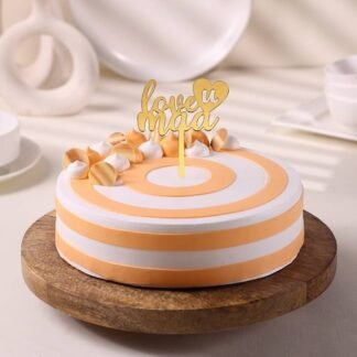 Luv U Maa Butterscotch Eggless Cake-Half Kg
